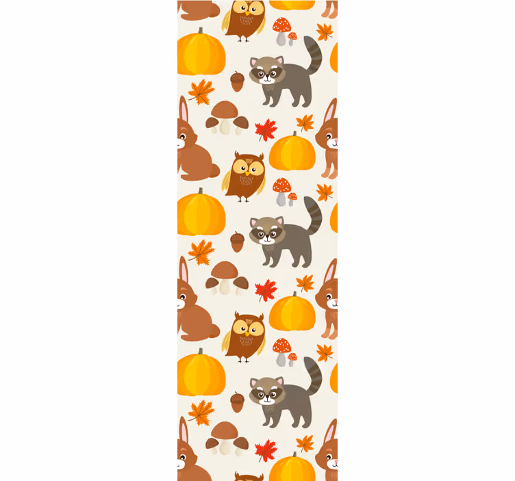 Children room roller blind autumn forest animals - TenStickers