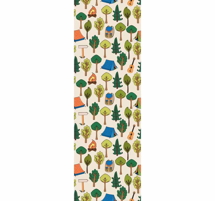 Children room roller blind camping gear - TenStickers