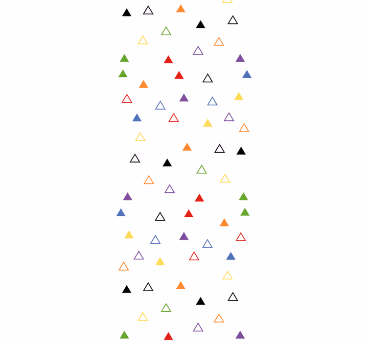 Colorful hollow triangles children room roller blind - TenStickers