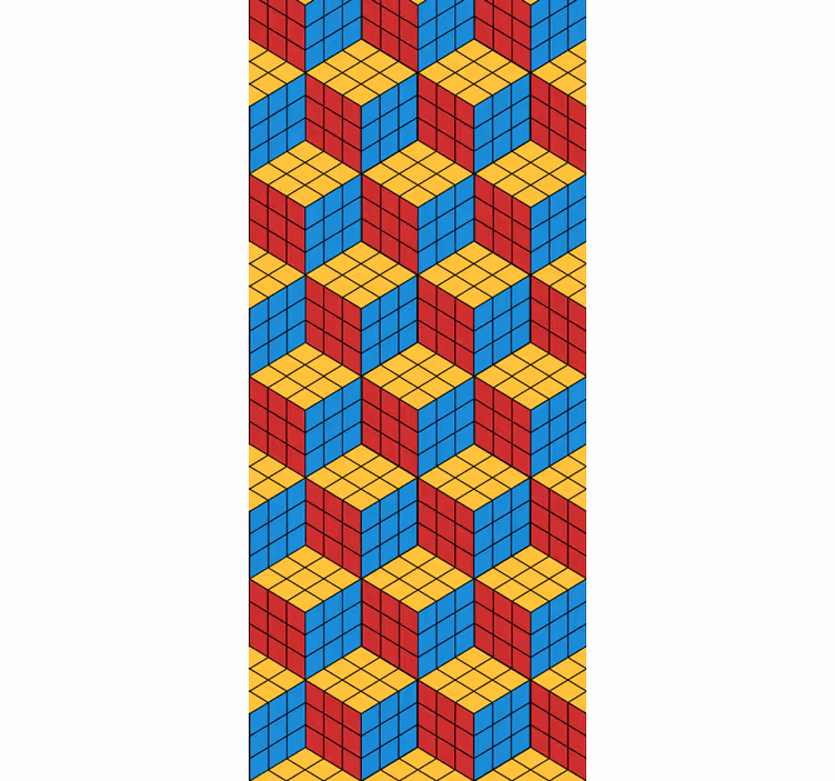 Children room roller blind rubik's cube design - TenStickers