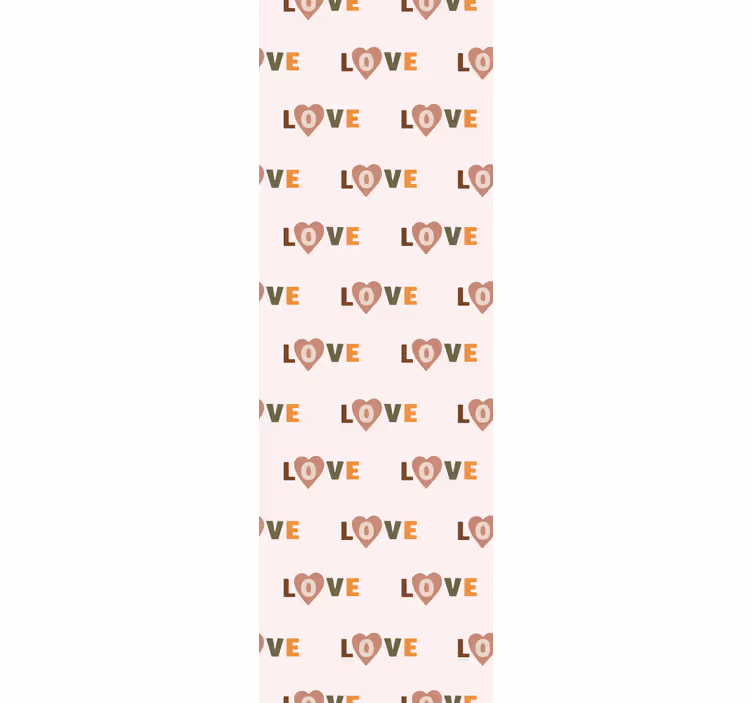Children room roller blind love word pastel style - TenStickers