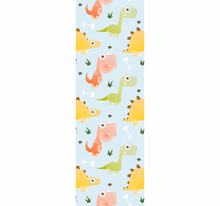 Children room roller blind with small dinosaur pattern - TenStickers