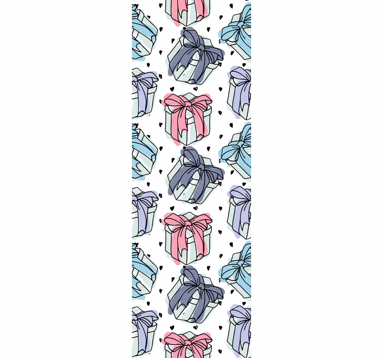 Children room roller blind cute heart gift boxes - TenStickers