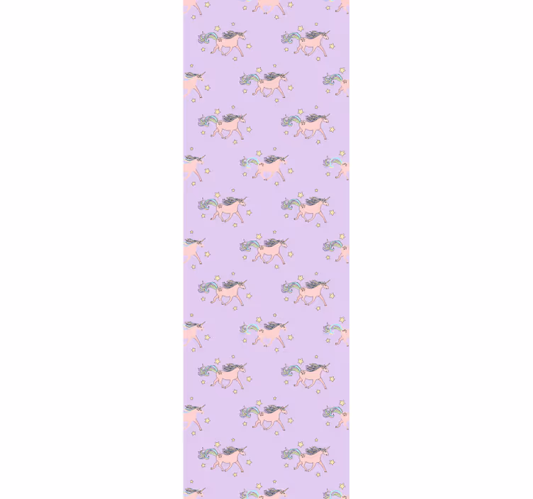 Children room roller blind with pink pastel unicorns - TenStickers
