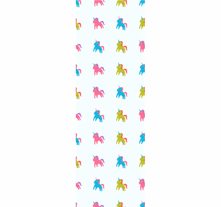 Children room roller blind with unicorns on blue - TenStickers