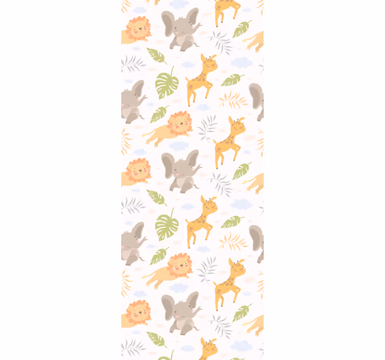 Children room roller blind nordic minimalist safari - TenStickers