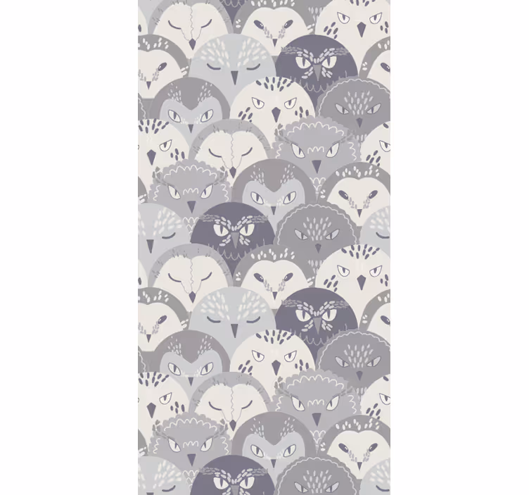 Children room roller blind gray owl on creepers - TenStickers