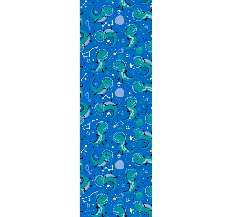 Children room roller blind funny dinos in space - TenStickers