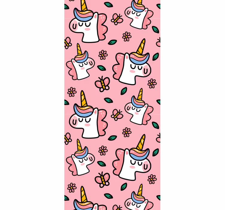 Children room roller blind cute flower unicorn - TenStickers