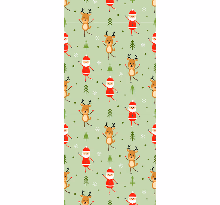 Children room roller blind santa claus and his deer - TenStickers