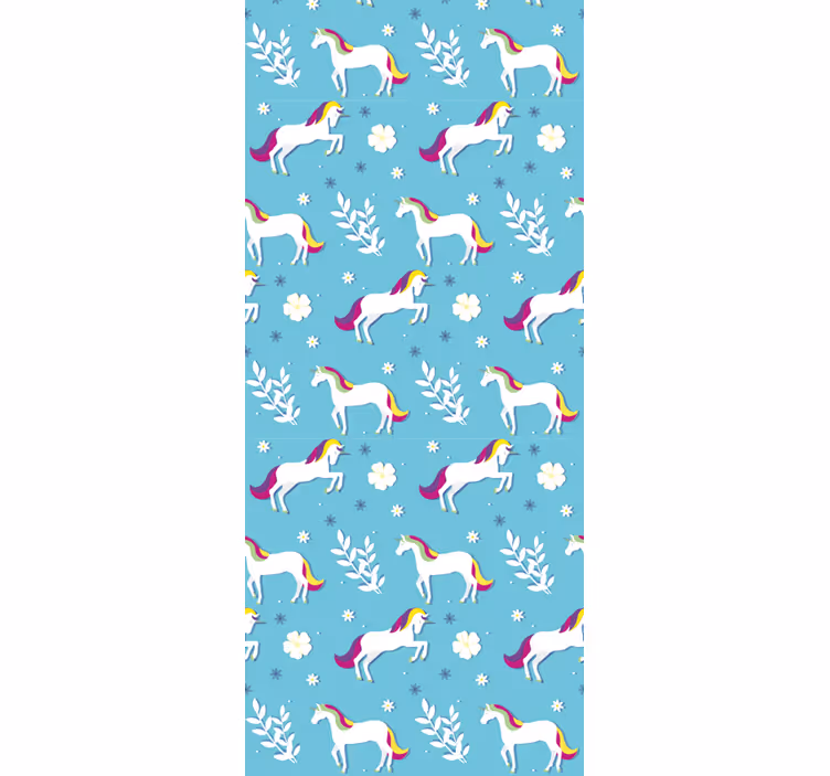 Children room roller blind with unicorns in various poses - TenStickers