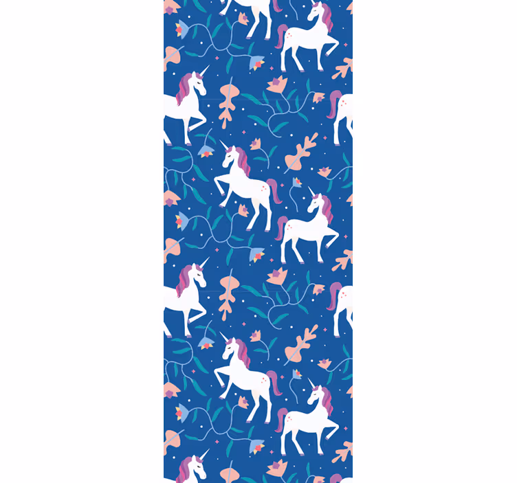 Children room roller blind with unicorn feather pattern - TenStickers