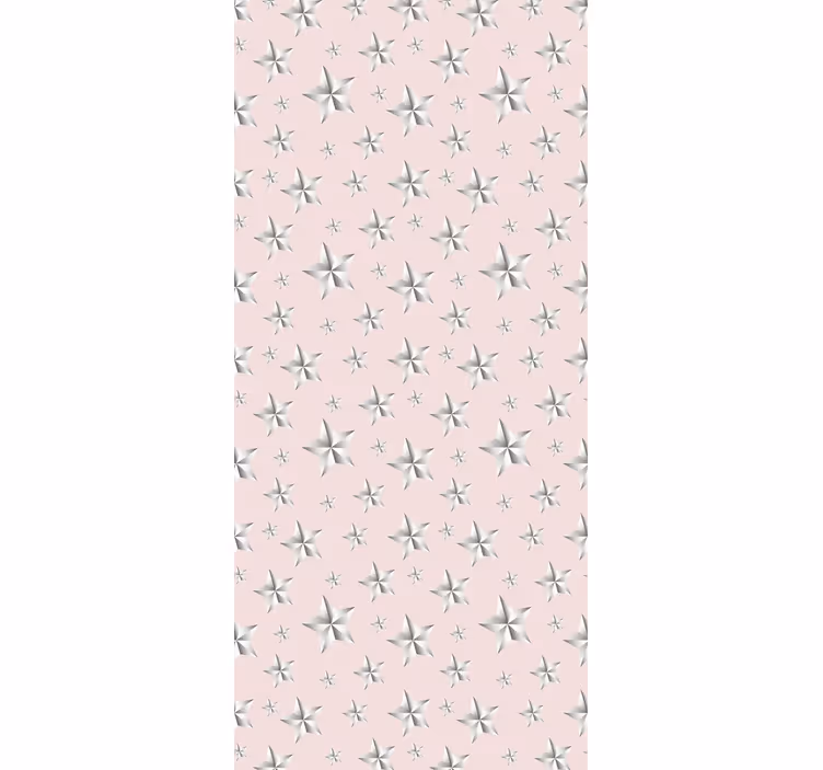 Children room roller blind white stars pink background - TenStickers