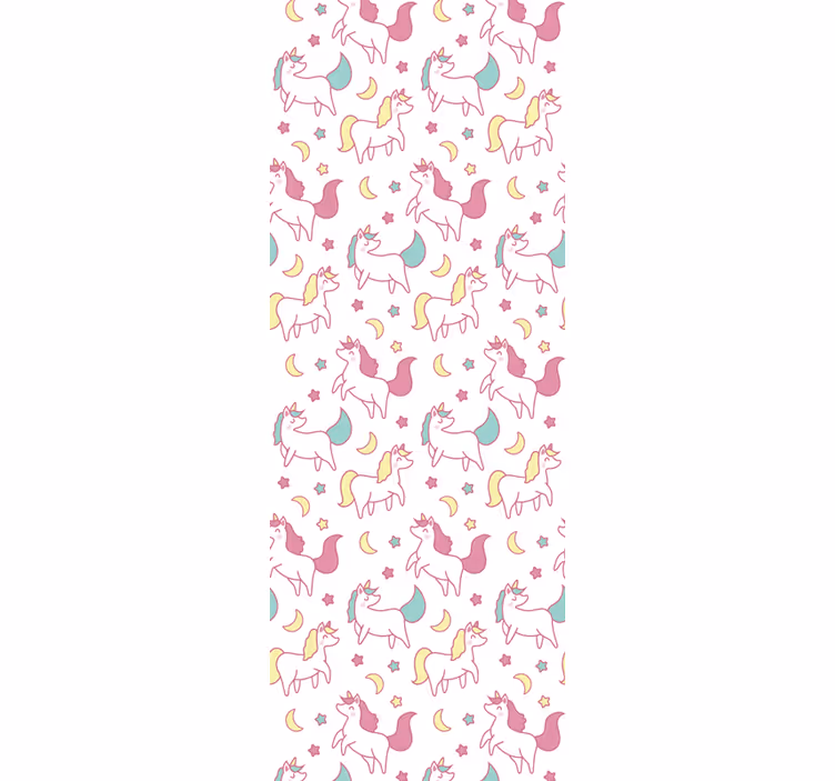 Children room roller blind with hand drawn unicorn design - TenStickers