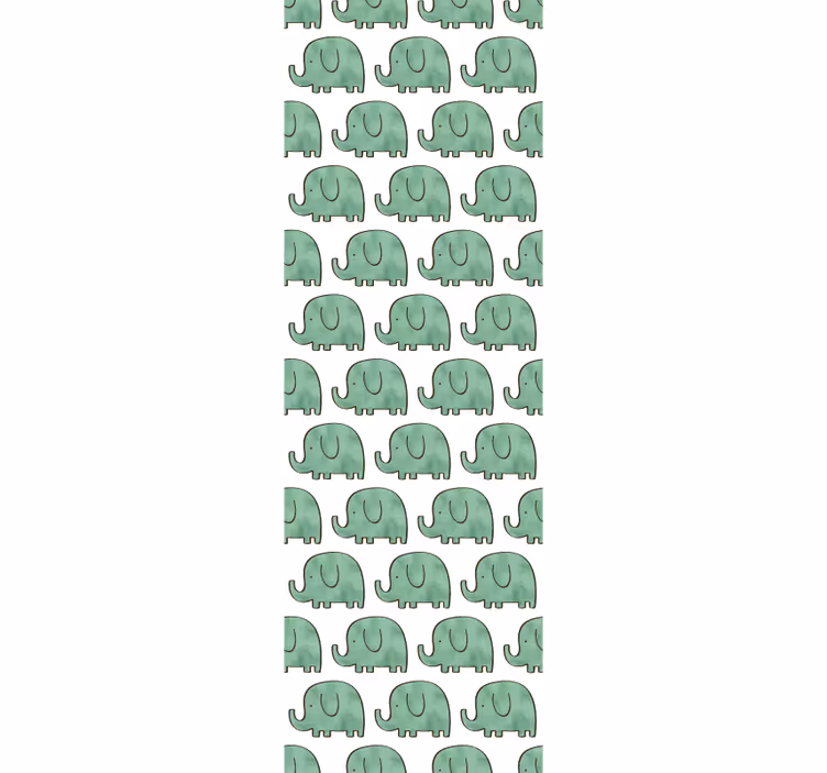 Children room roller blind with adorable elephants - TenStickers