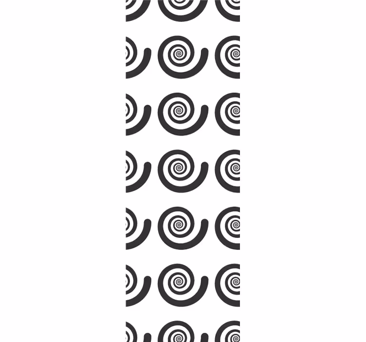 Children room roller blind black and white spiral - TenStickers