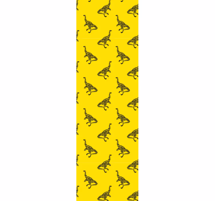 Children room roller blind brachiosaurus symbols yellow - TenStickers