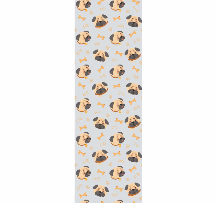 Children room roller blind british bulldog puppies pattern - TenStickers