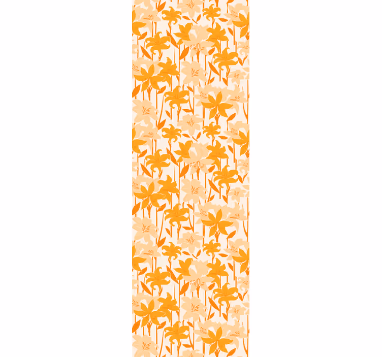 Children room roller blind small cute orange flowers - TenStickers