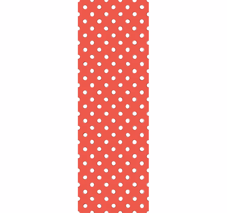 Children room roller blind white retro polka dots - TenStickers