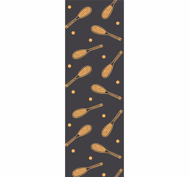 Children room roller blind orange rackets - TenStickers