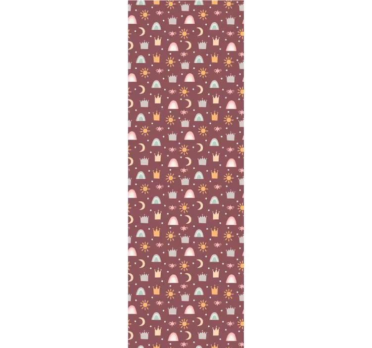 Crowns and rainbows children room roller blind - TenStickers