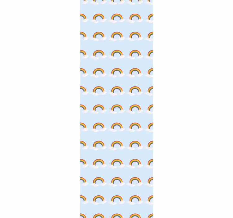 Children room roller blind colorful rainbow and clouds - TenStickers