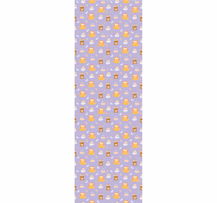 Children room roller blind featuring animals and rainbows - TenStickers