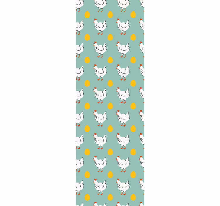 Children room roller blind white chick blue background - TenStickers