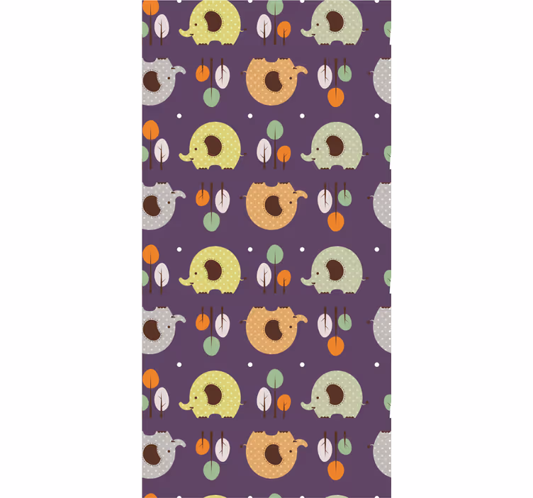 Children room roller blind autumn elephant - TenStickers