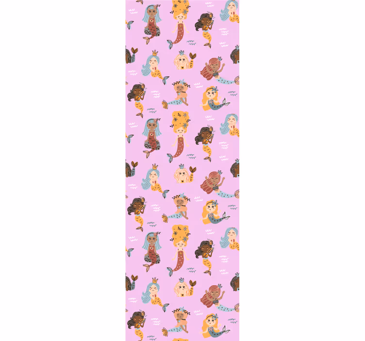 Children room roller blind pink mermaids - TenStickers