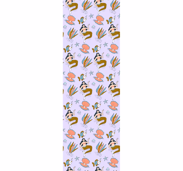 Children room roller blind mermaids and shells - TenStickers