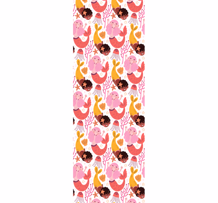 Children room roller blind mermaid cartoon smile - TenStickers