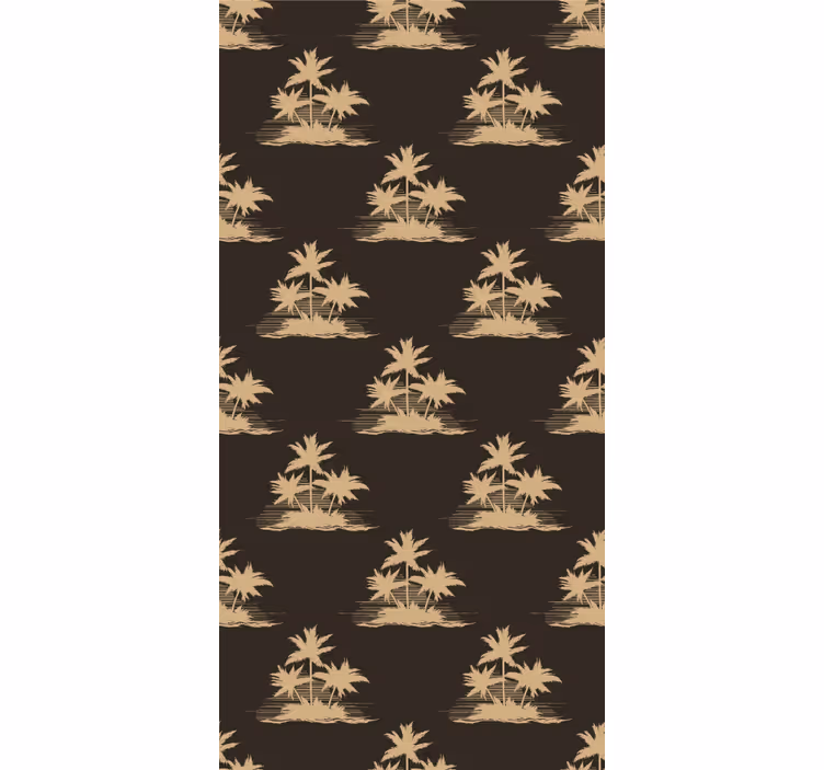 Children room roller blind palm trees on black - TenStickers