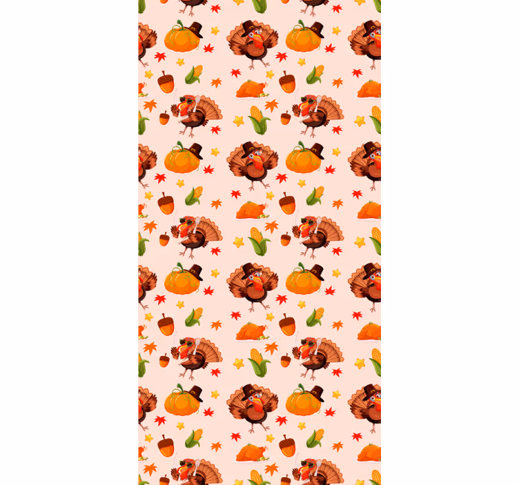 Children room roller blind cool thanksgiving turkeys - TenStickers