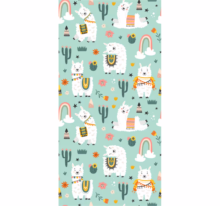 Children room roller blind rainbows and cacti - TenStickers