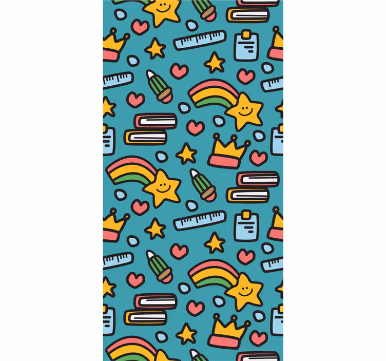 Kawaii child pattern children room roller blind - TenStickers