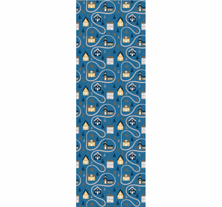 Children room roller blind city map design - TenStickers