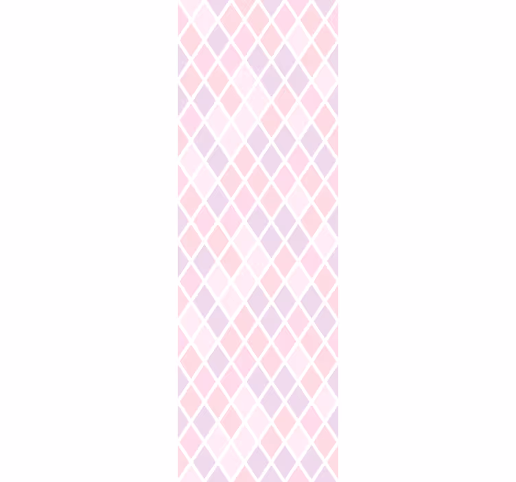Children room roller blind with pink and white diamonds - TenStickers
