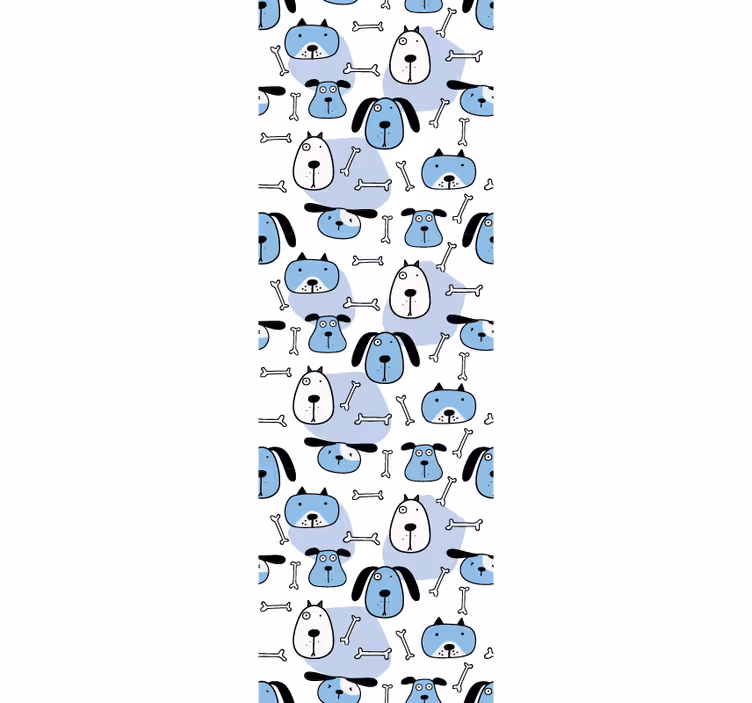 Children room roller blind with blue dog pattern - TenStickers