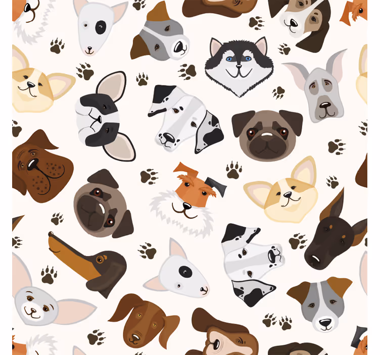 Children room roller blind cute puppy and dog pattern - TenStickers