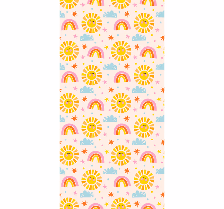 Children room roller blind pink rainbow design - TenStickers