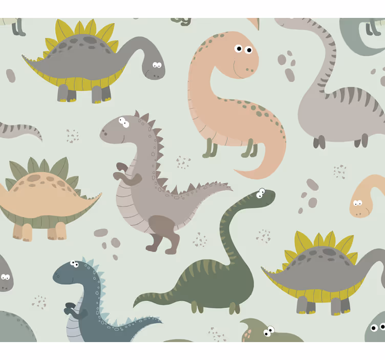 Children room roller blind smiling dinosaurs - TenStickers