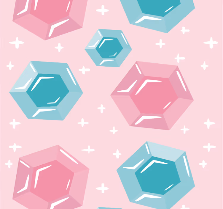 Children room roller blind in geometric jewel colors - TenStickers