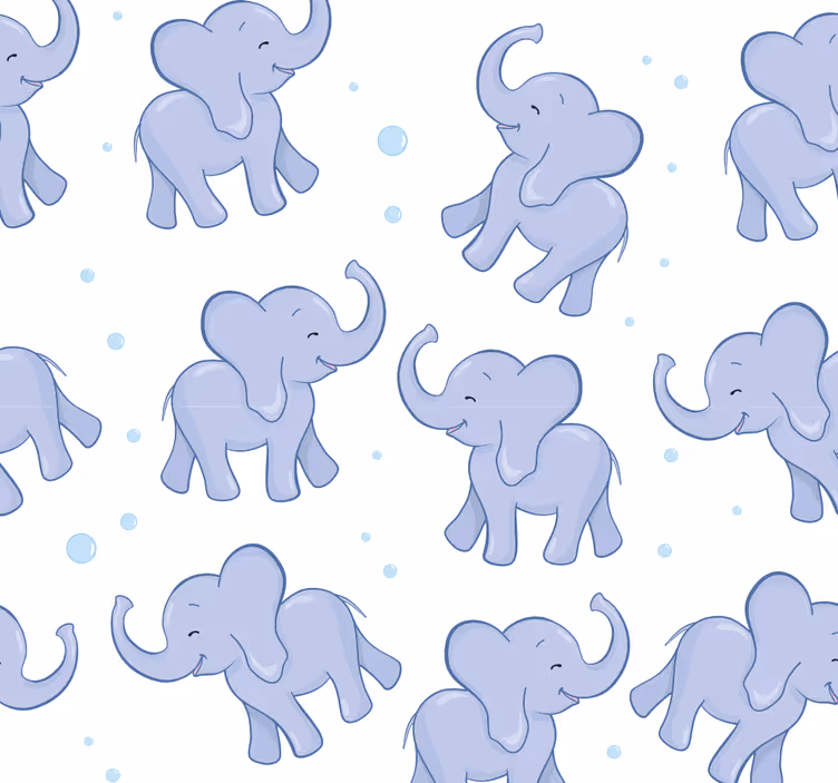 Little elephant and bubbles children room roller blind - TenStickers