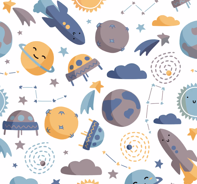 Happy space children room roller blind - TenStickers