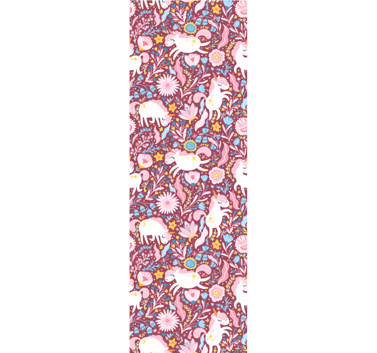 Children room roller blind with beautiful unicorn design - TenStickers
