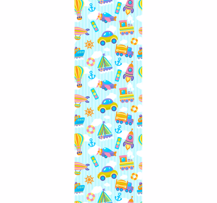 Children room roller blind with cute car design - TenStickers
