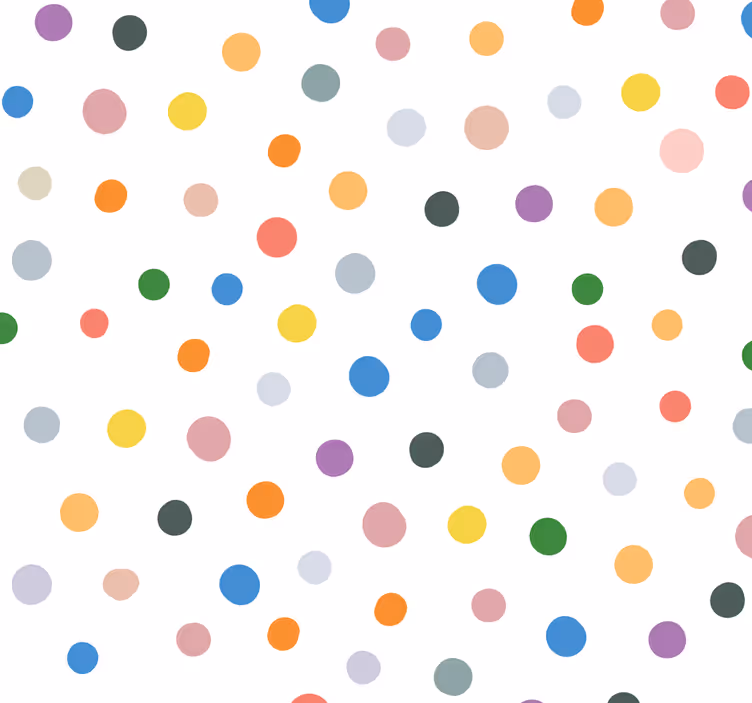 Children room roller blind colorful dots on white - TenStickers