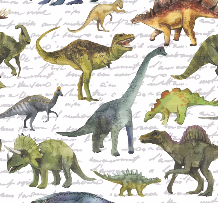 Children room roller blind realistic dinosaurs - TenStickers